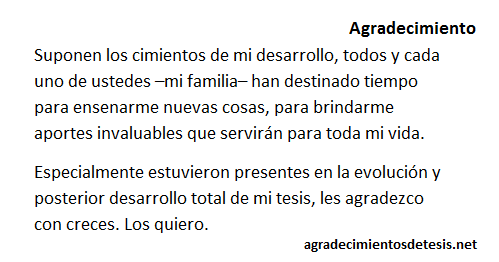 agradecer a los familiares agradecimiento a la familia